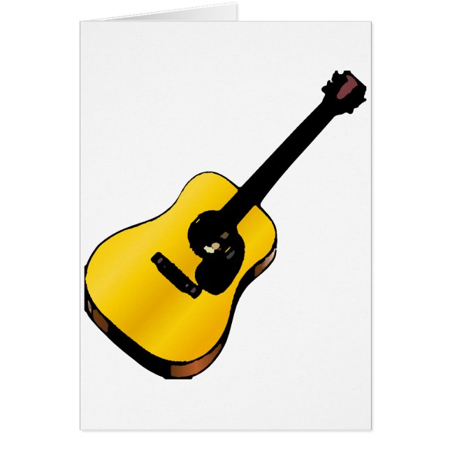 Cartão Pop Art Guitar (Frente)