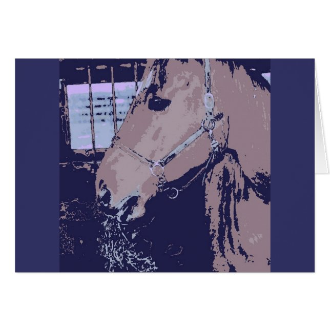 Cartão Pop Art Horse (Frente Horizontal)