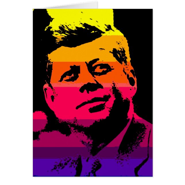 Cartão Pop Art Jack JFK John F. Kennedy (Frente)