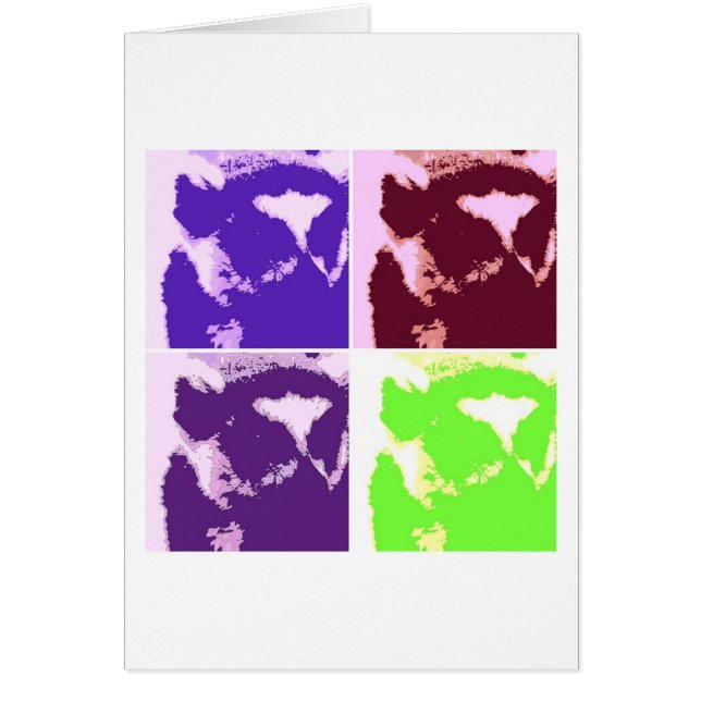 Cartão Pop Art Lemurs (Frente)