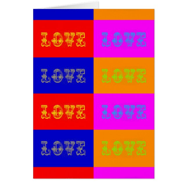Cartão Pop Art Love (Frente)