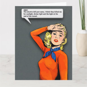 Cartão Pop Art Mulher Chorando