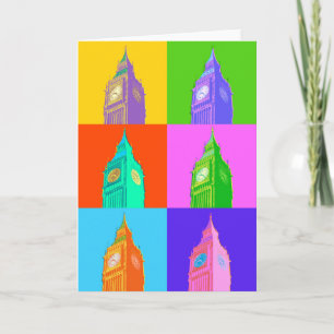 Cartão Pop Art Neon Big Ben