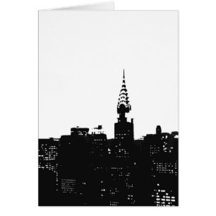 Cartão Pop Art New York Silhouette
