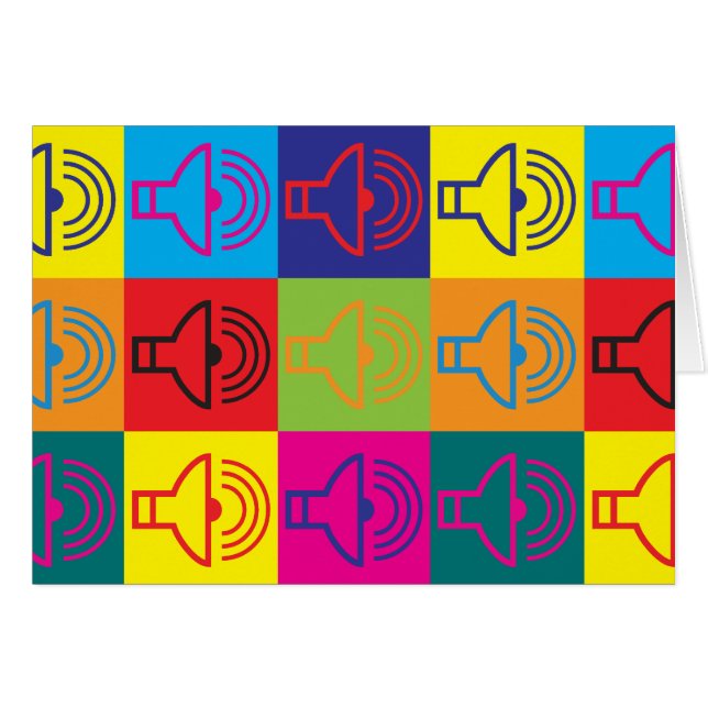 Cartão Pop art sadio (Frente Horizontal)