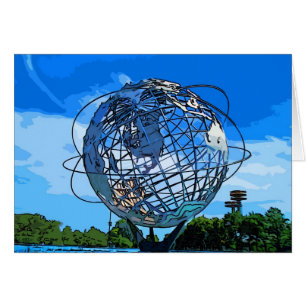 Cartão Pop art Unisphere