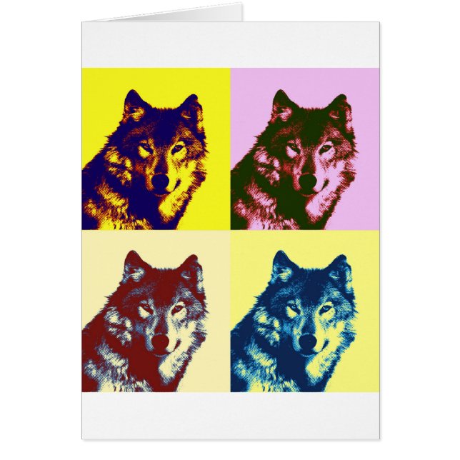 Cartão Pop Art Wolf (Frente)