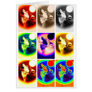 Cartão Pop Art Wolf
