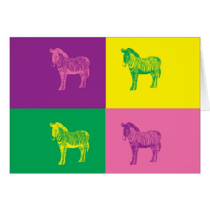 Cartão Pop Art Zebra
