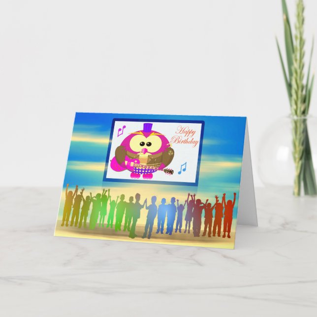 Cartão Pop Owl (Frente)