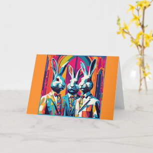 Cartão PopArt Easter Bunnies