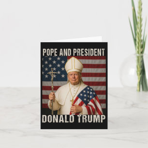 Cartão Pope Engraçado Trump E Presidente Donald Trump