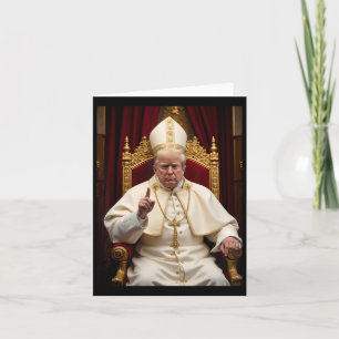 Cartão Pope Trump Engraçado Presidente Trump Vaticano Chr