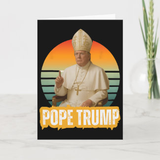Cartão Pope Trump Funny Trump Vatican Christian Retro Chu