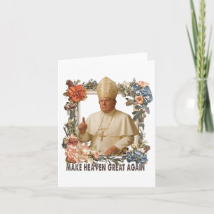 Cartão Pope Trump Funny Trump Vaticano Christian Retro Ch