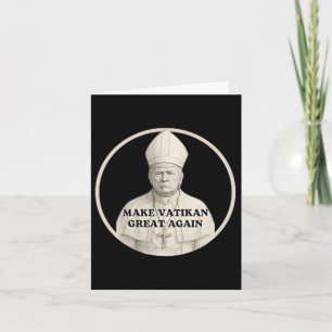 Cartão Pope Trump Funny Trump Vaticano Christian Retro Ch
