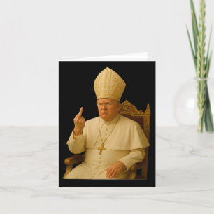 Cartão Pope Trump Funny Trump Vaticano Christian Retro Ch