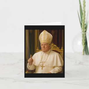 Cartão Pope Trump Funny Trump Vaticano Christian Retro Ch