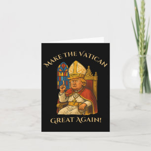 Cartão Pope Trump Funny Trump Vaticano Christian Retro Ch