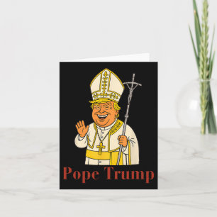 Cartão Pope Trump Funny Trump Vaticano Christian Retro Ch