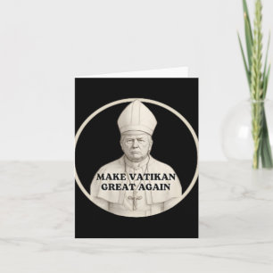 Cartão Pope Trump Funny Trump Vaticano Christian Retro Ch