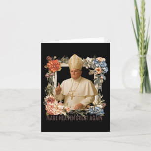 Cartão Pope Trump Funny Trump Vaticano Christian Retro Ch