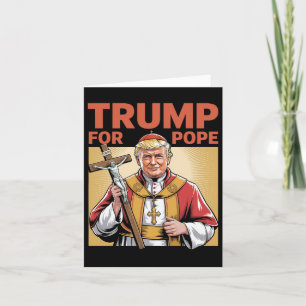 Cartão Pope Trump Funny Trump Vaticano Christian Retro Ch