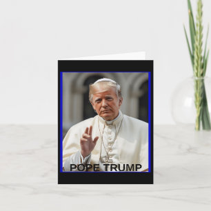 Cartão Pope Trump Funny Trump Vaticano Christian Retro Ch