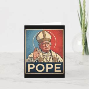 Cartão Pope Trump Funny Trump Vaticano Christian Retro Ch