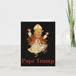 Cartão Pope Trump Funny Trump Vaticano Christian Retro Ch