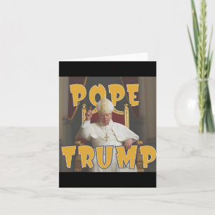 Cartão Pope Trump Funny Trump Vaticano Christian Retro Ch