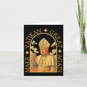 Cartão Pope Trump Funny Trump Vaticano Christian Retro Ch