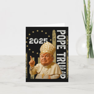 Cartão Pope Trump Funny Trump Vaticano Christian Retro Ch