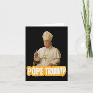 Cartão Pope Trump Funny Trump Vaticano Christian Retro Ch