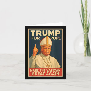 Cartão Pope Trump Presidente Trump Vaticano Engraçado