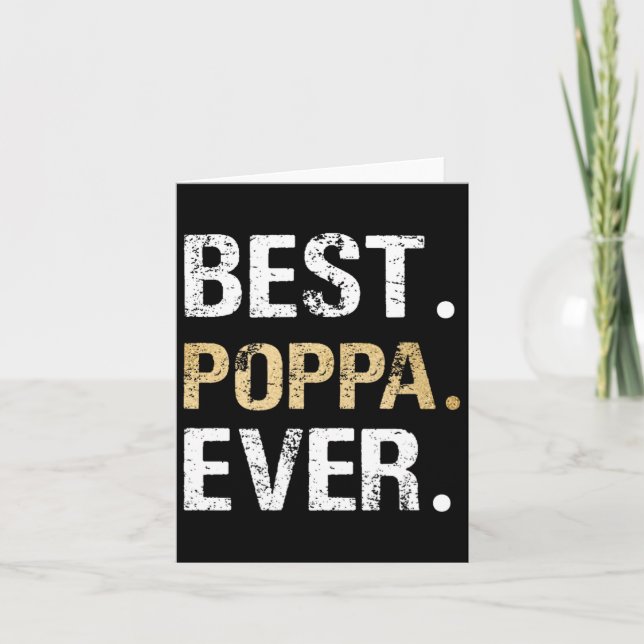 Cartão Poppa Gift Da Avó Melhor Poppa (Frente)