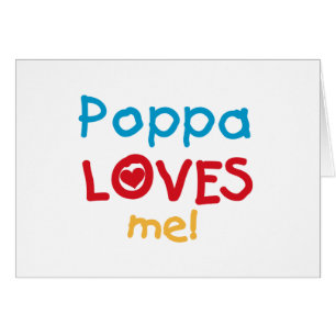 Cartão Poppa me ama T-shirts e presentes