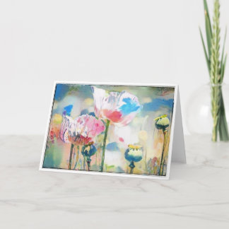 Cartão Poppies de Aquarela