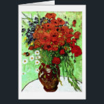 Cartão Poppies Vermelhos e Daisies Van Gogh Belas Artes<br><div class="desc">Red Poppies and Daisies, Vincent van Gogh, Auvers-sur-Oise, junho de 1890. Óleo na canvas, 65 x 50 cm. Coleção privada. Em 280 de julho de 2032, Vincent Willem van Gogh (30 de março de 1853 - 29 de julho de 1890) era um artista Poste-impressionista neerlandês. Algumas de suas pinturas estão...</div>