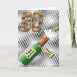 Cartão Popping Champagne Bottle 80th Birthday Card<br><div class="desc">This popping chamagne bottle design with vintage year makes a great eightieth birthday card!  Matching stamp and postcard available.</div>