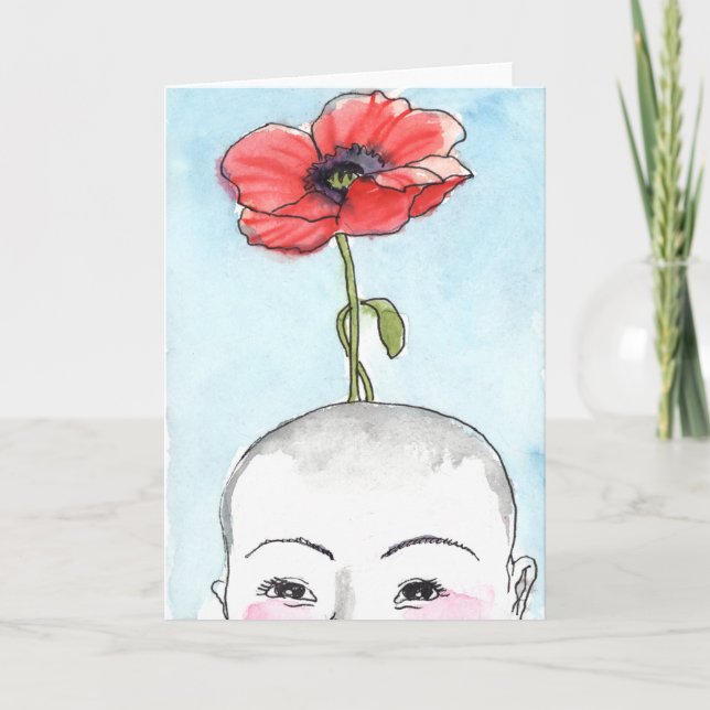Cartão "Poppy Baby" greeting card, new baby (Frente)