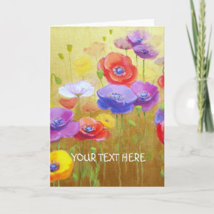Cartão Poppy Field card1 Your Message