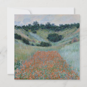 Cartão Poppy Field em um Hollow próximo a Giverny (por Mo