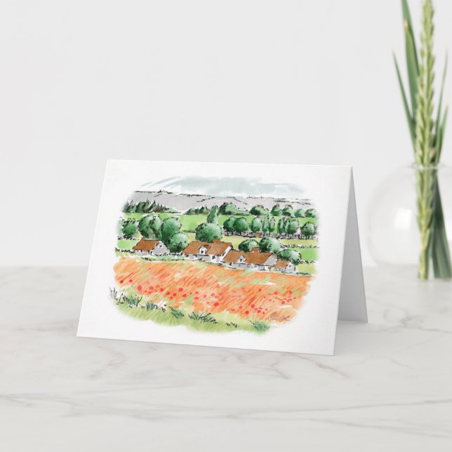 Cartão Poppy Fields Greeting Card (Frente)