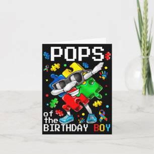 Cartão Pops do garoto do bday peça de quebra-cabeça de co