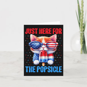 Cartão Popsicha 4 De Julho Cat Usa Patriota Americana