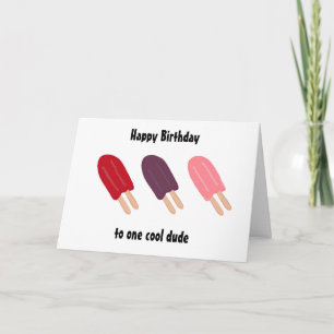 Cartão Popsicle Birthday
