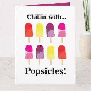 Cartão Popsicle Colorful Summer Birthday