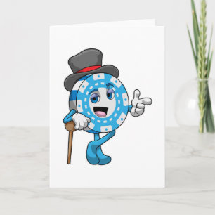 Cartão Pôquer com batatas fritas