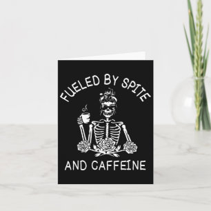 Cartão Por Caffeine Floral Halloween Skeleton Wo